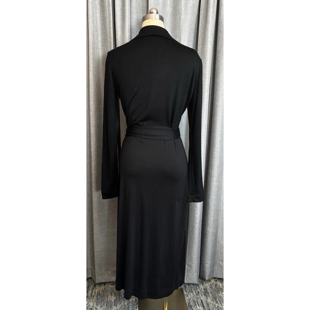 NWT QUINCE 100% SILK JERSEY MIDI WRAP DRESS Size Small Black MSRP $150 - Picture 15 of 16